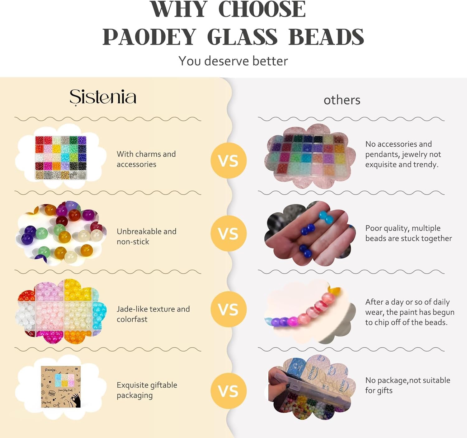 6mm Glass Beads Bracelet Making Kit 1400pcs, 24 Colors Crystal Beads for Jewelry Making Round Beads DIY Crafts with Spacer Beads Charms Accessories - Image 3